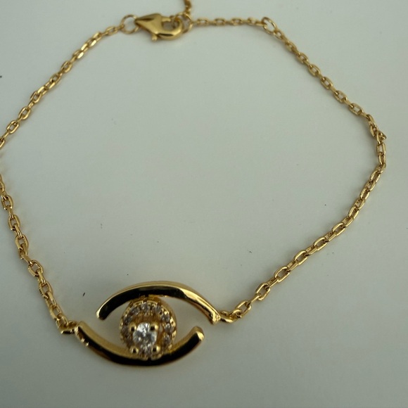 🆕 18K gold plated Luxury Exquisite Zircon Skeleton Chain Link Bracelet - Picture 2 of 9